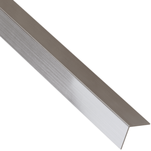 Profilé d'angle décoratif argenté mat acier inoxydable