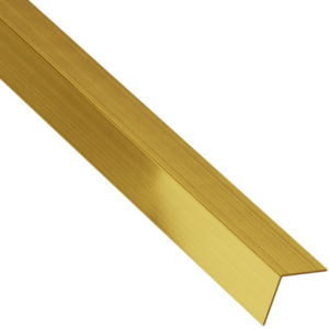 Profilé d'angle décoratif doré mat acier inoxydable