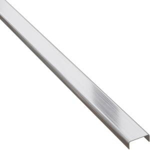 Profilé en C argenté mat acier inoxydable