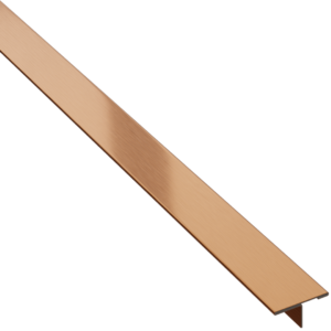Profilé en T décoratif cuivré mat acier inoxydable