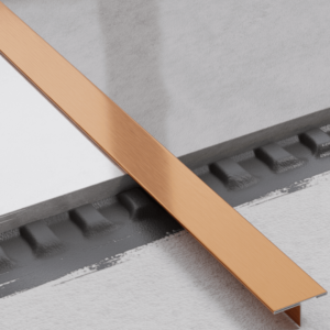 Profilé en T décoratif cuivré mat acier inoxydable en aménagement