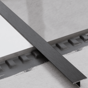 Profilé en T décoratif noir mat acier inoxydable en aménagement