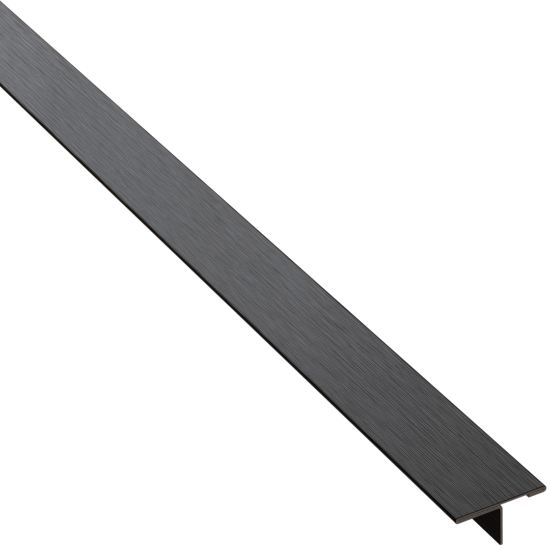 Profilé en T décoratif noir mat acier inoxydable