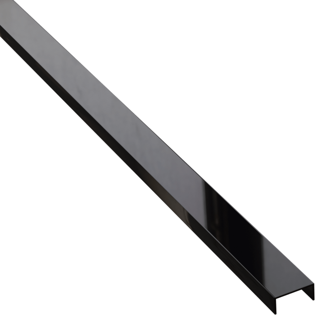 Profilé en U noir brillant acier inoxydable