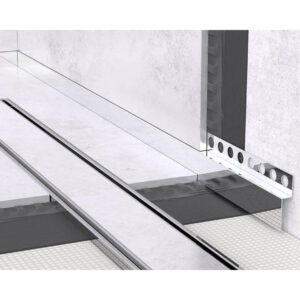 profilé frontal pour cabine de douche - argenté poli