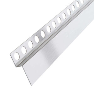 Profilé frontal pour douche - acier inoxydable - argenté mat