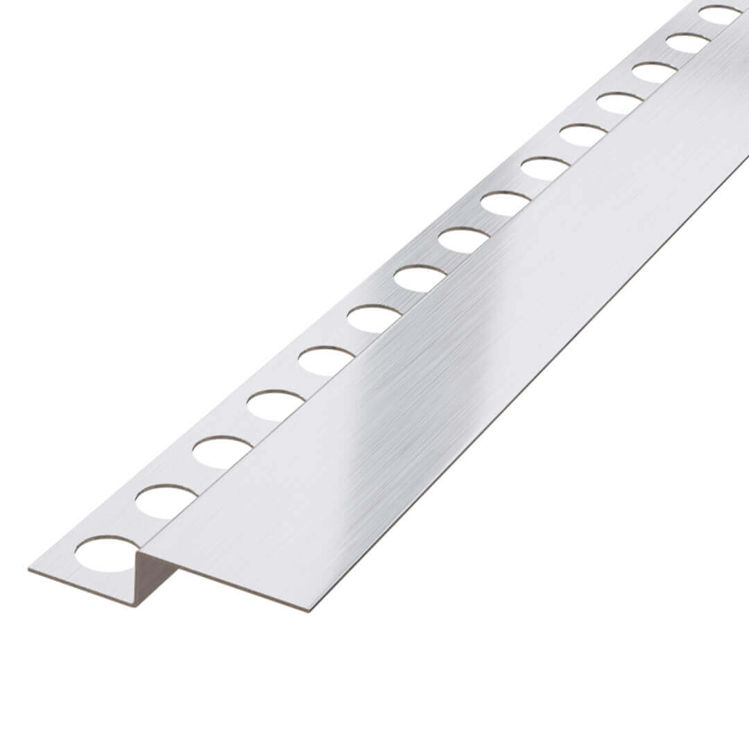 Profilé incliné mural - acier argenté mat