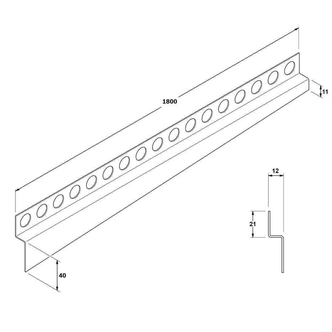 profilé-incliné-mural-DROIT-pour-douche-dessin-technique