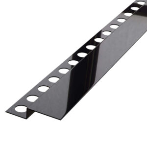 Profilé incliné mural noir poli