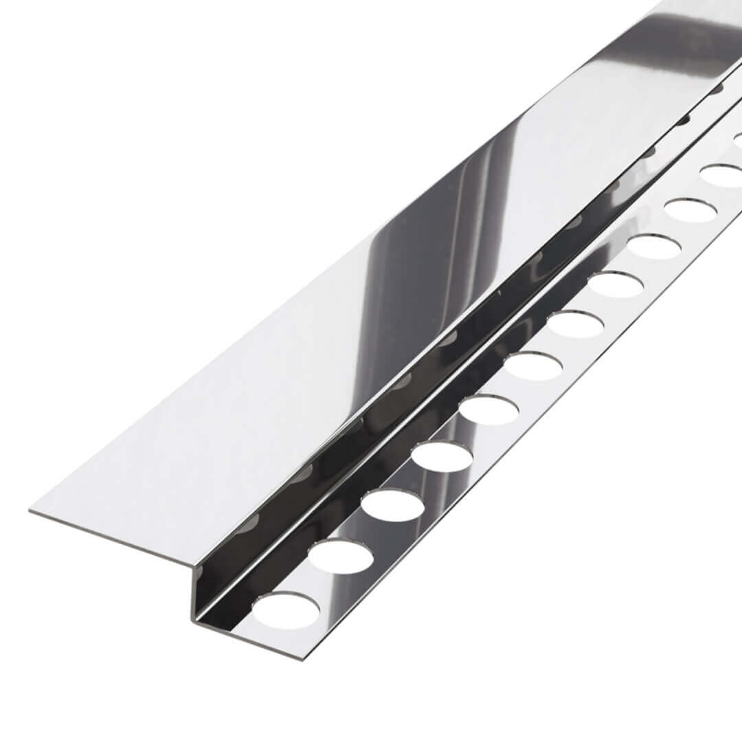 profilé incliné mural pour receveur de douche - argenté poli