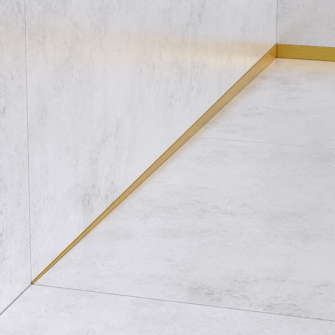 profilé incliné pour drain linéaire - doré mat