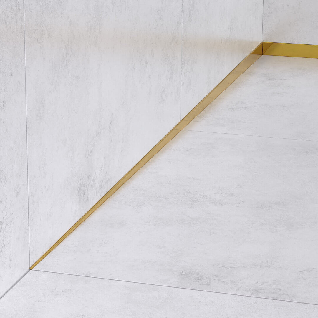 profilé incliné pour drain linéaire - doré poli