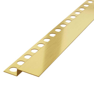 profilé incliné pour drain linéaire - mural acier - doré mat