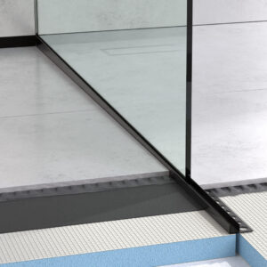 profilé incliné pour vitre de douche - noir mat