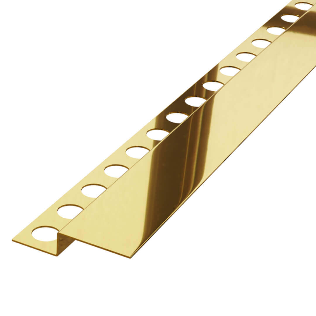 profilé mural au sol pour douche - doré poli