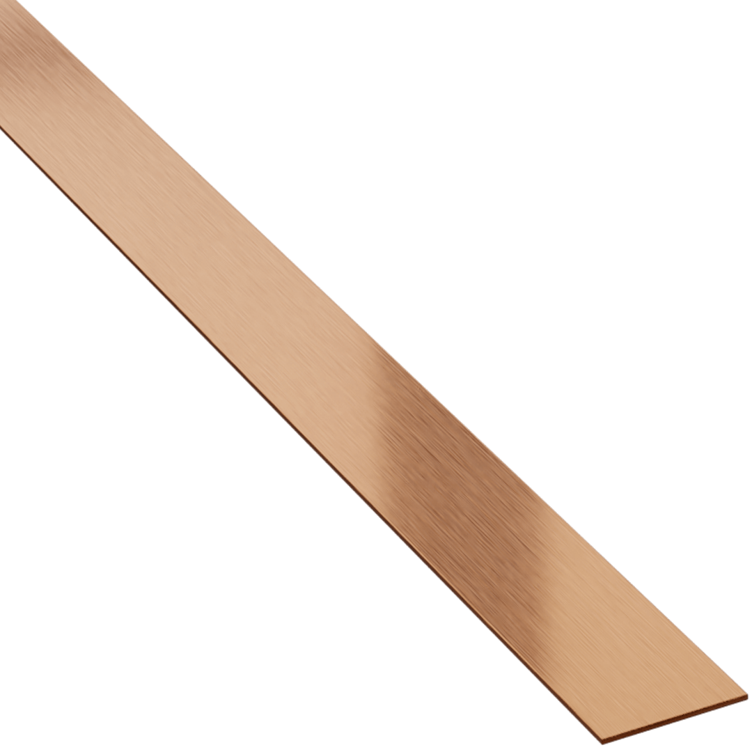 Profilé plat cuivré décoratif en acier - mat