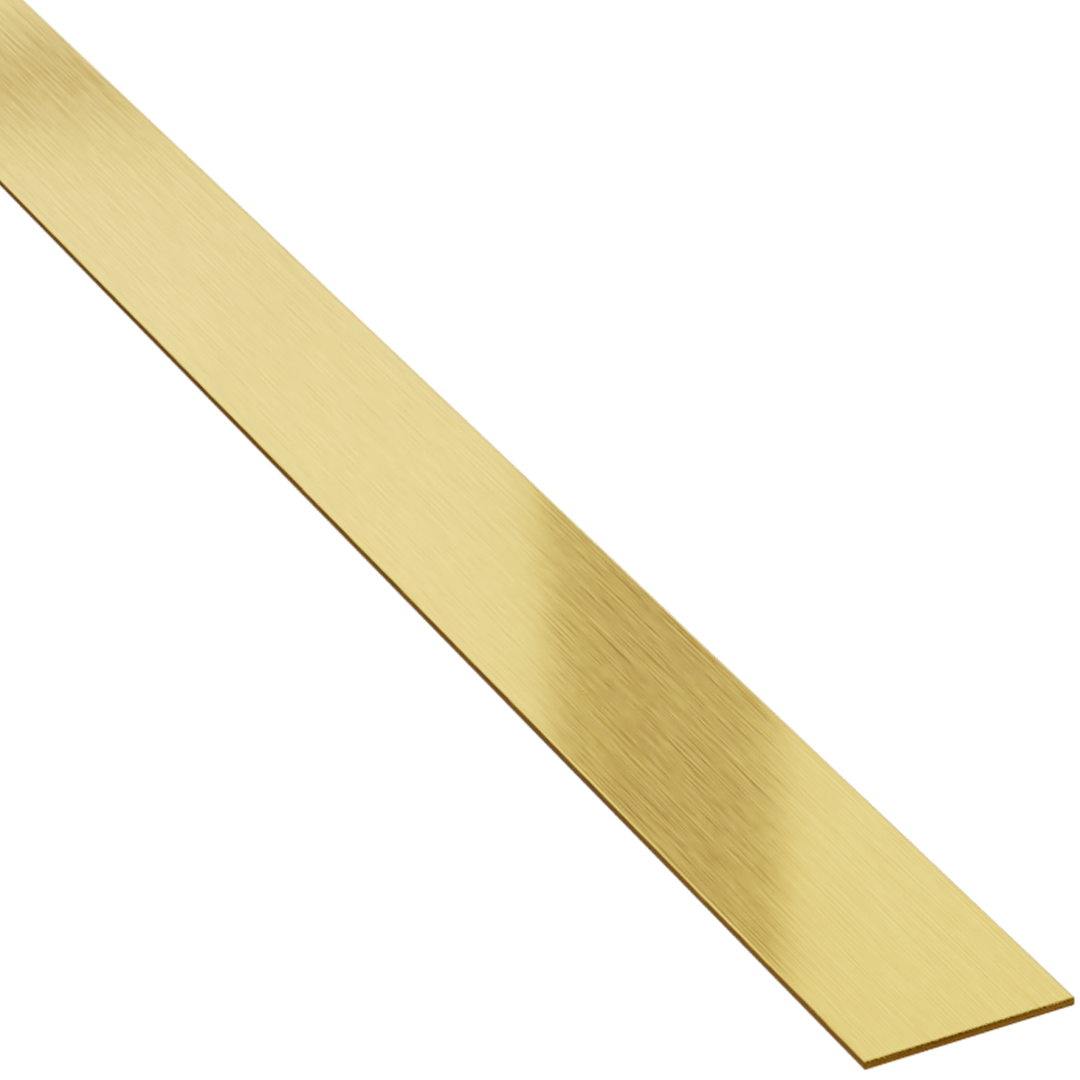 Profilé plat doré décoratif en acier - mat