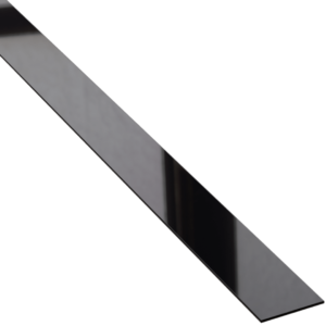 Profilé plat noir décoratif en acier - brillant