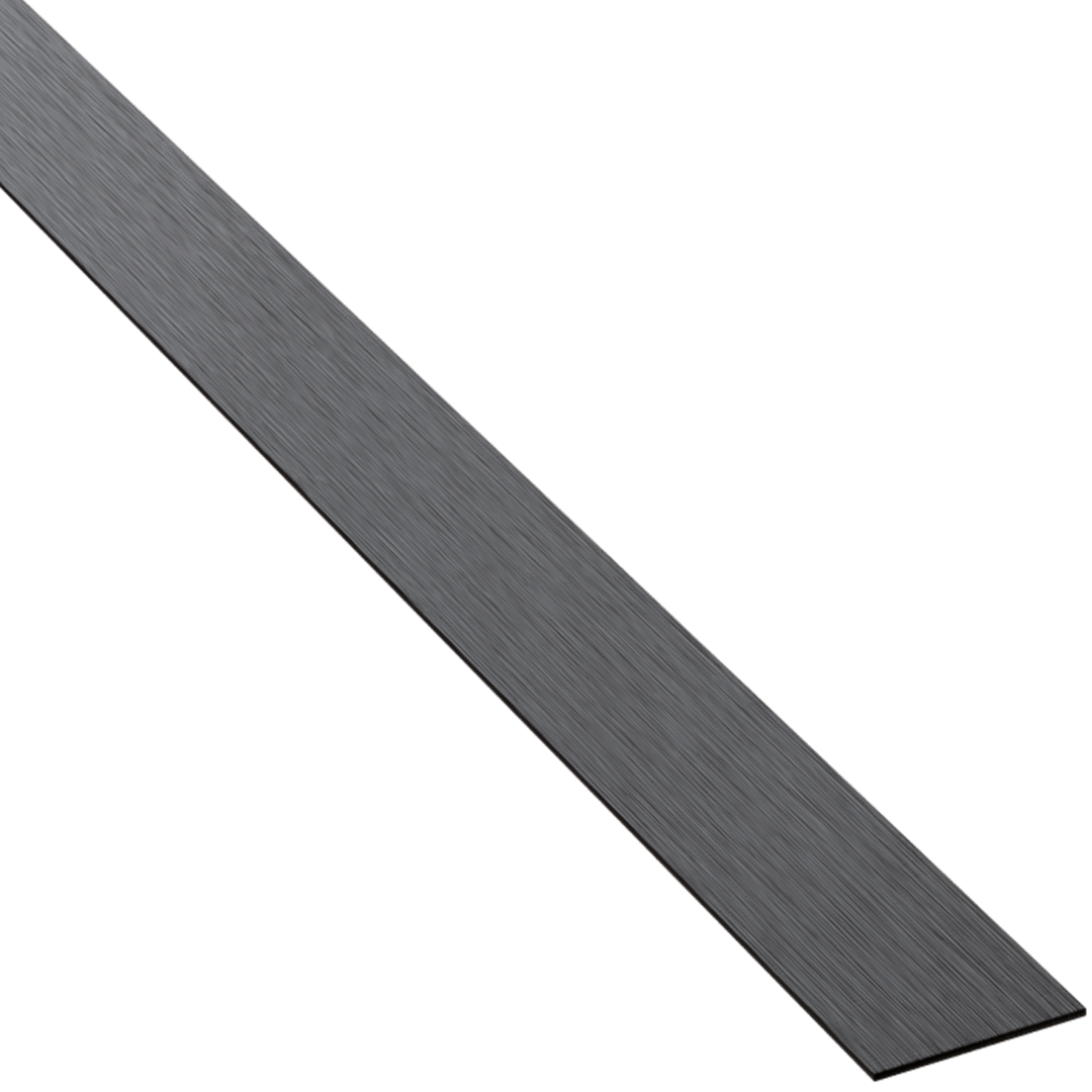 Profilé plat noir en acier - mat