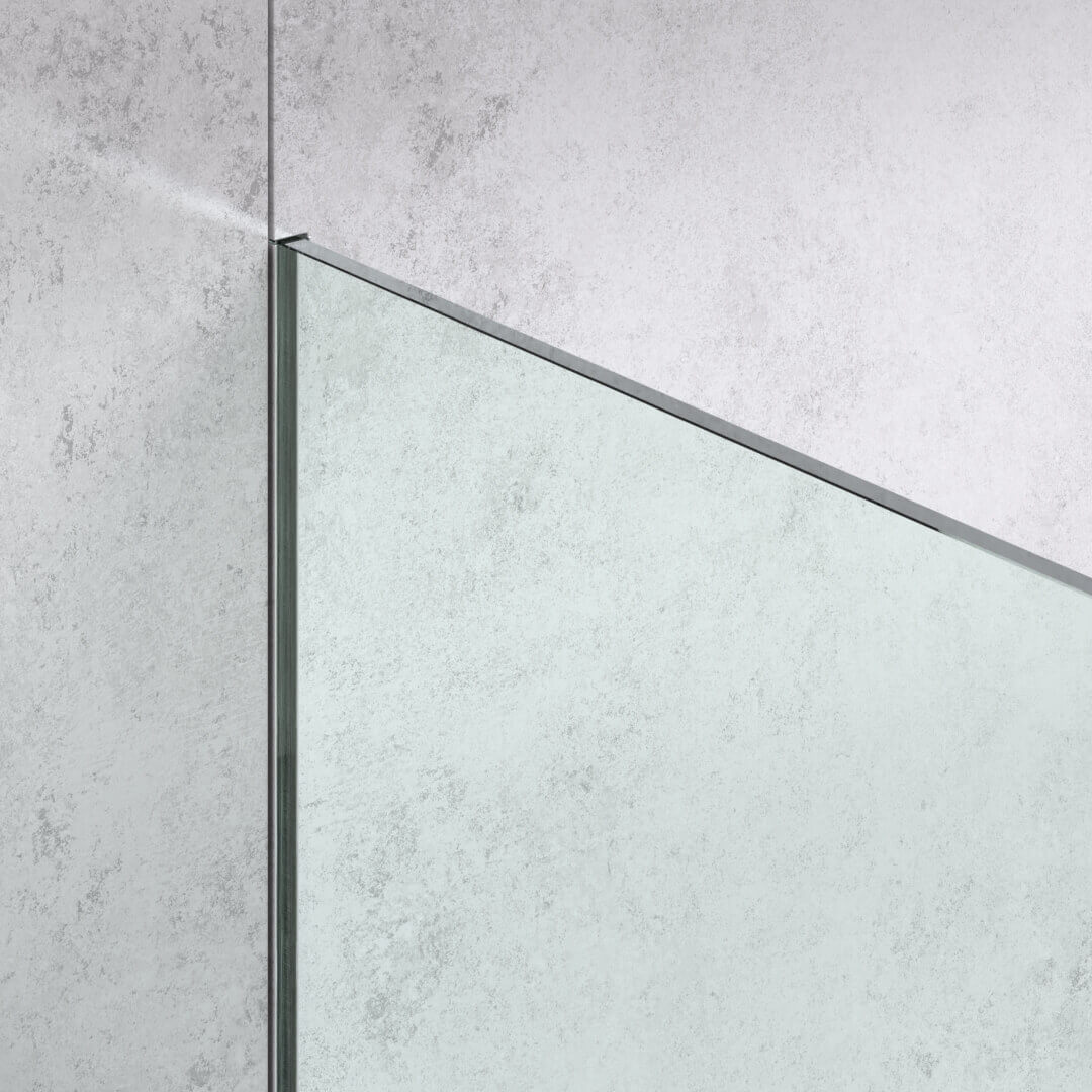 profilé pour vitre de douche - argenté mat