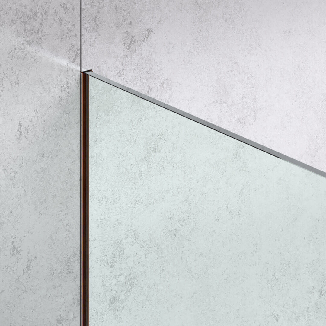 profilé pour vitre de douche - cuivré mat